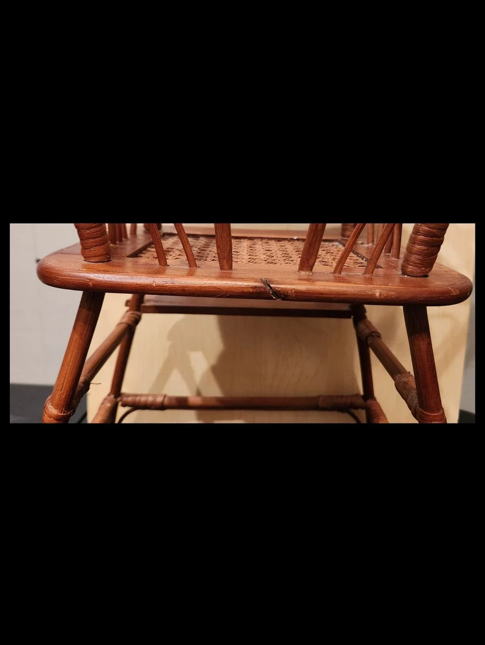 Vintage Wood Doll High Chair ~ Moveable Tray 20.5in Tall
